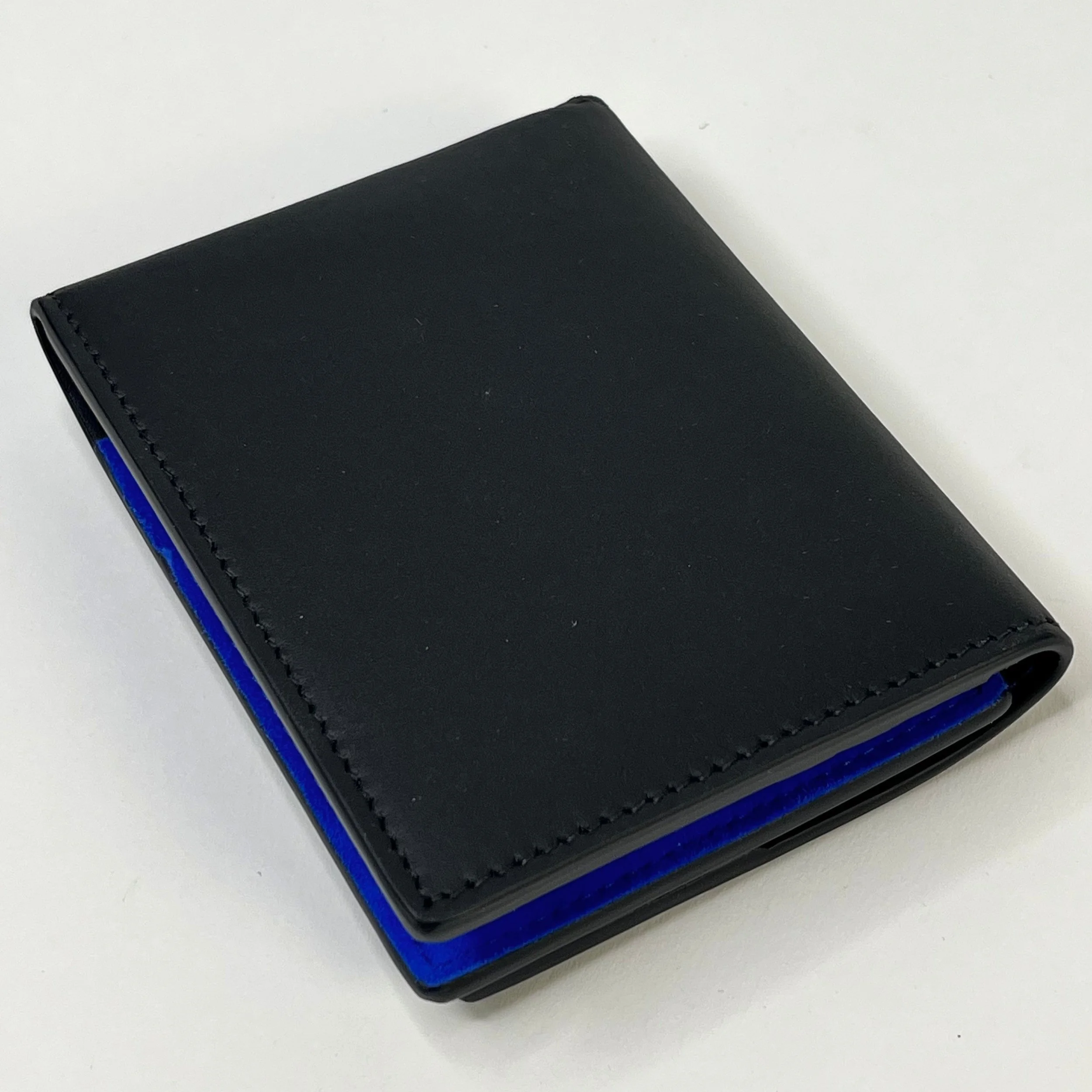 Richard Mille Black Leather Wallet Blue Interior Bi-Fold Luxury Wallet Richard Mille Black Leather Wallet Blue Interior Bi-Fold Luxury Wallet